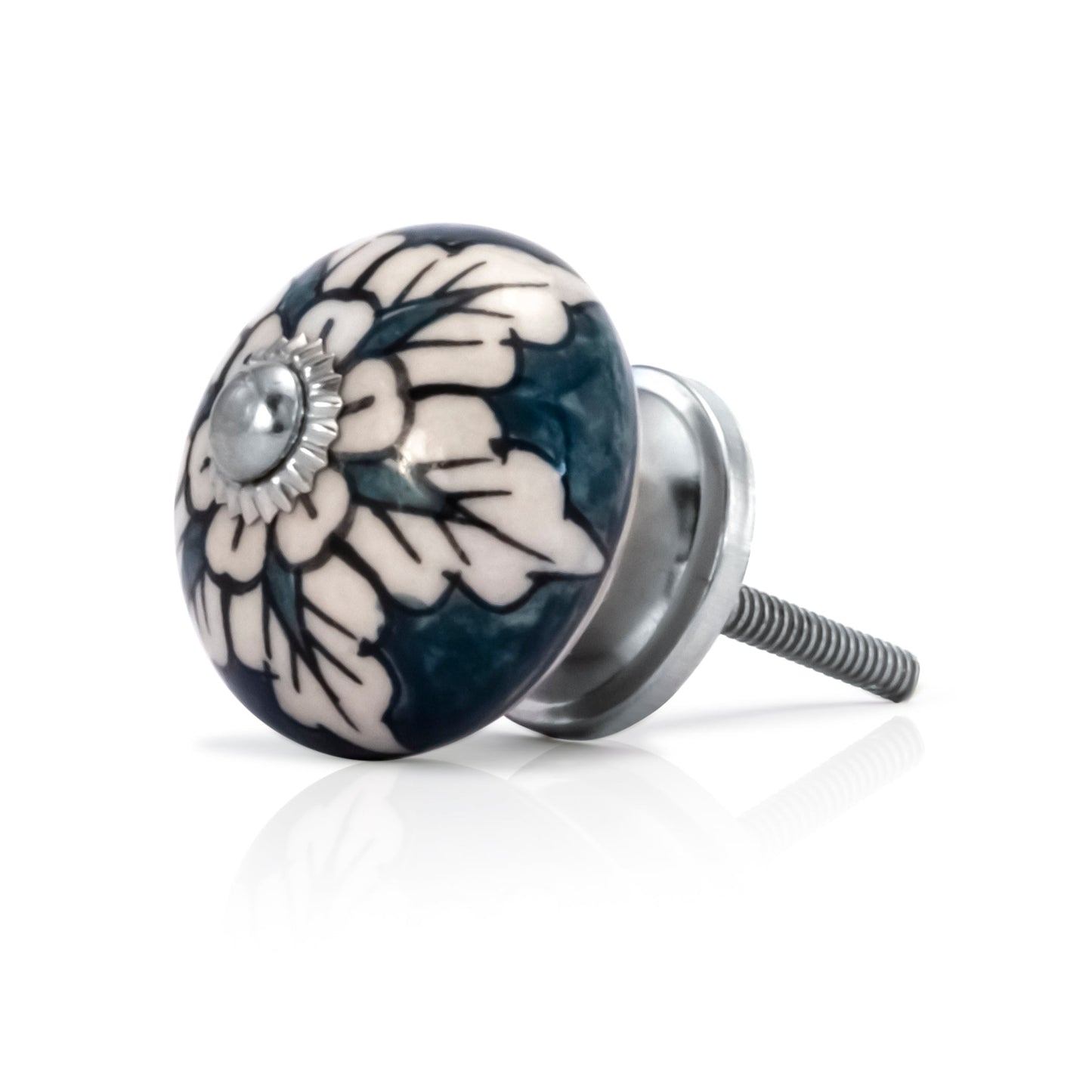 Grassed 1-2/3 in. Green & White Cabinet Knob (Pack of 10)