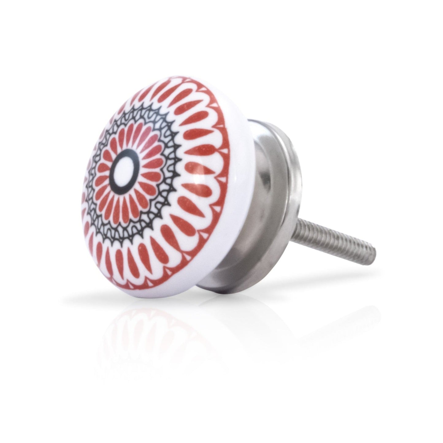 Mascot Hardware Candlenut 1-1/2 in. Red Leaves Drawer Cabinet Knob