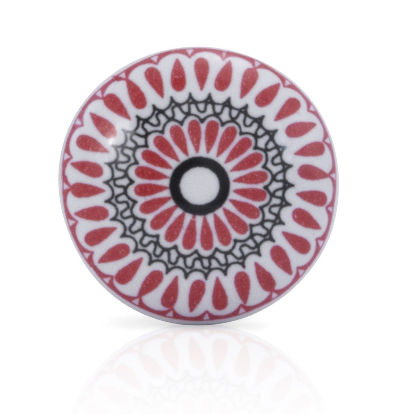 Mascot Hardware Candlenut 1-1/2 in. Red Leaves Drawer Cabinet Knob