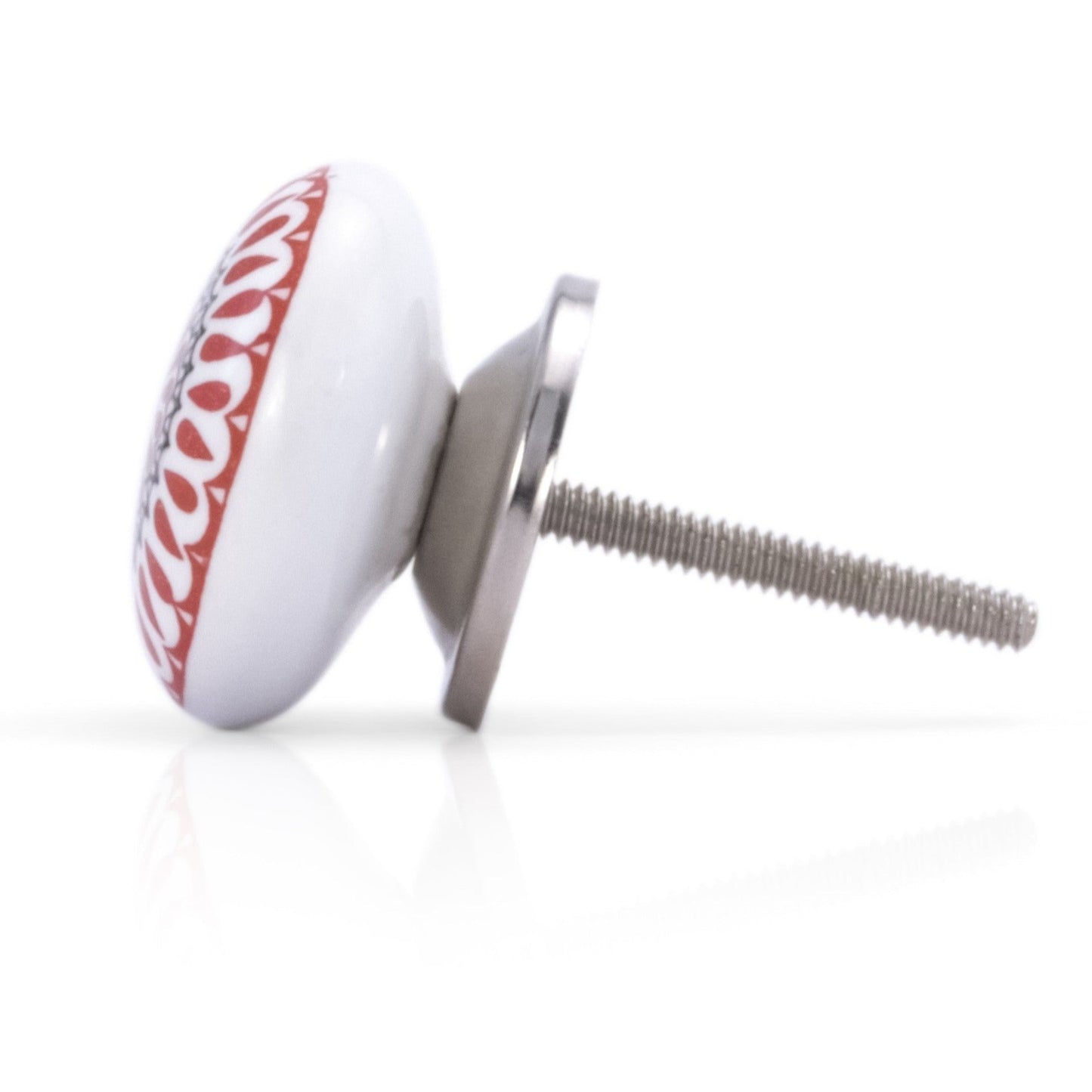 Mascot Hardware Candlenut 1-1/2 in. Red Leaves Drawer Cabinet Knob