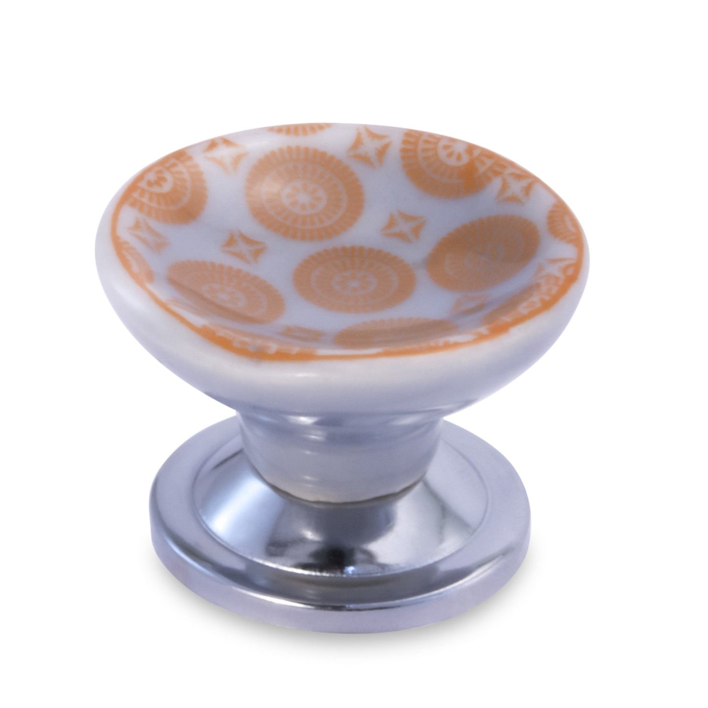 Mascot Hardware Rosette 1-1/2 in. Orange Cupped Drawer Cabinet Knob