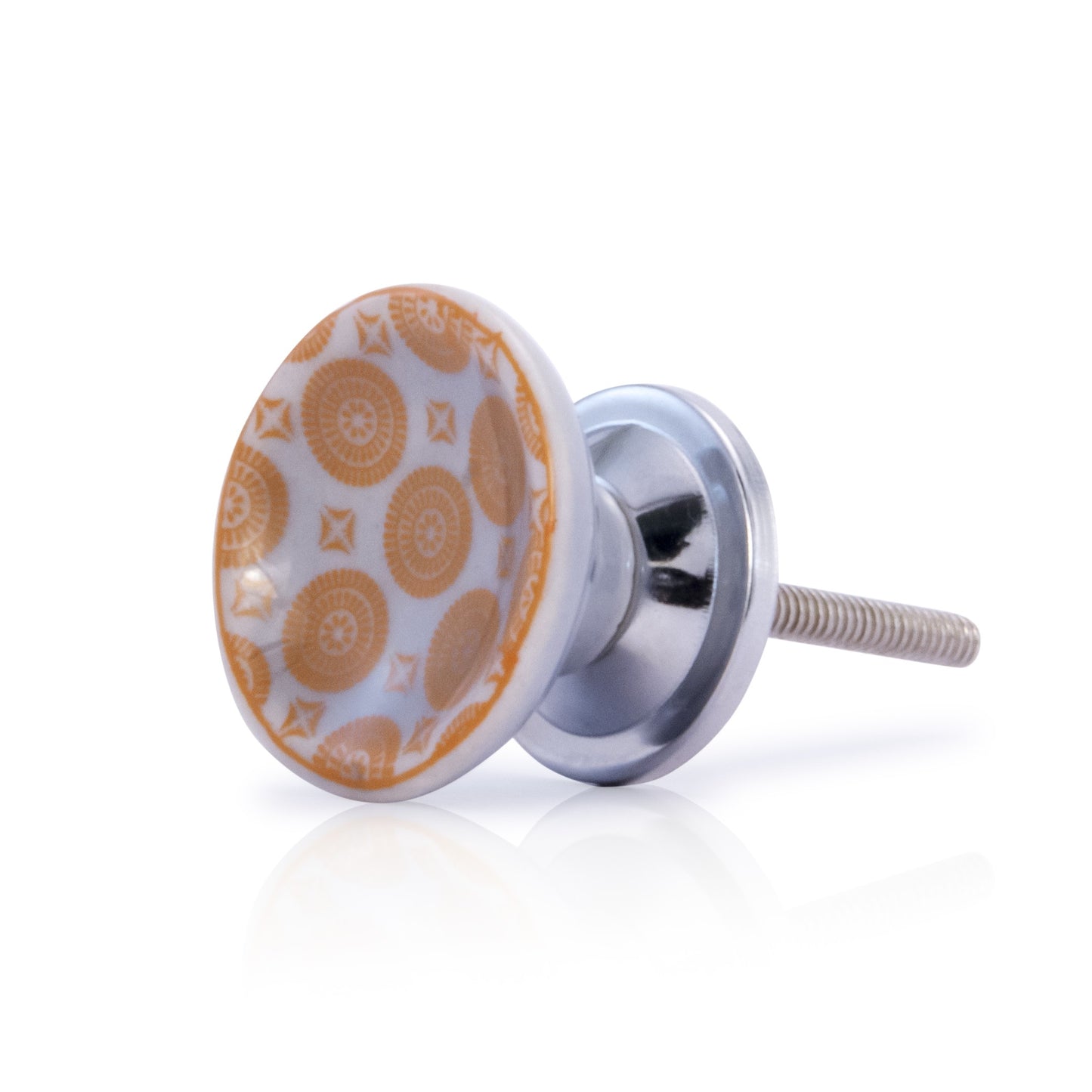 Mascot Hardware Rosette 1-1/2 in. Orange Cupped Drawer Cabinet Knob