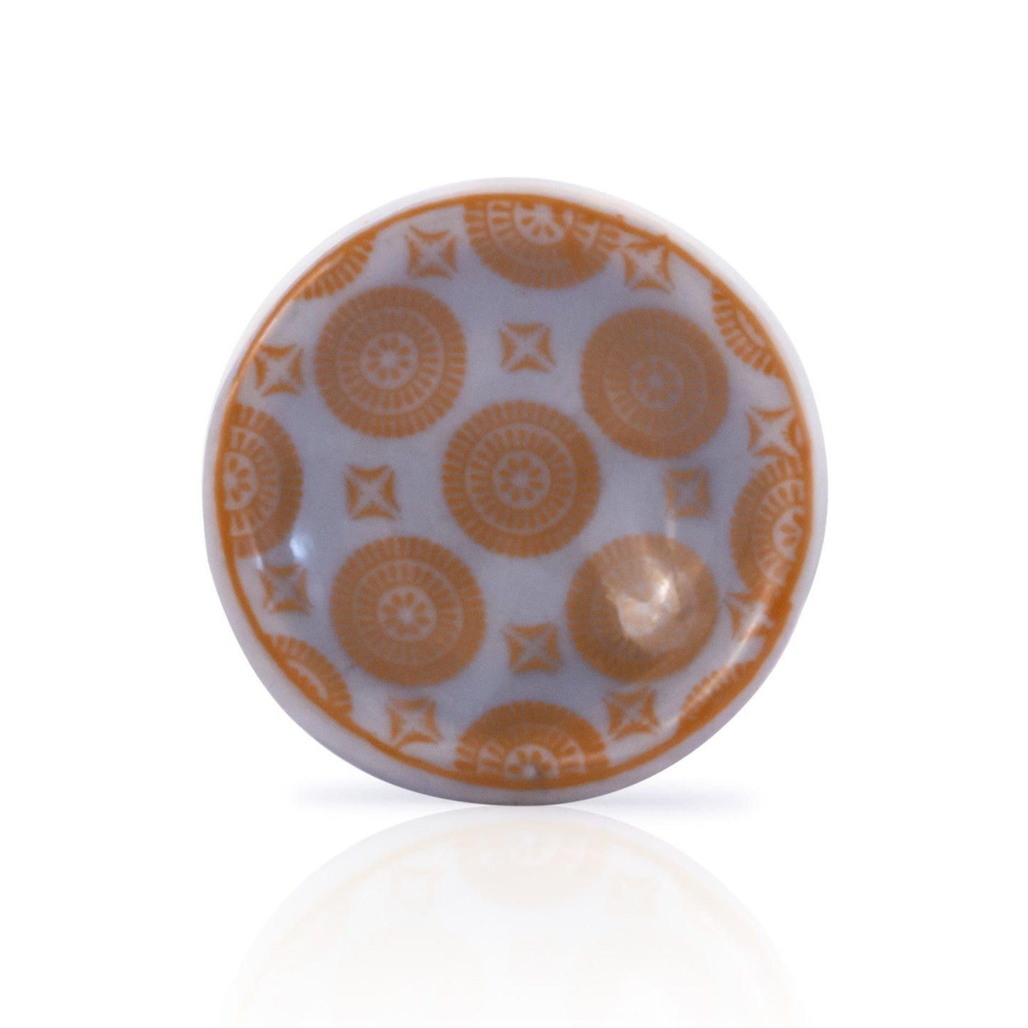 Mascot Hardware Rosette 1-1/2 in. Orange Cupped Drawer Cabinet Knob