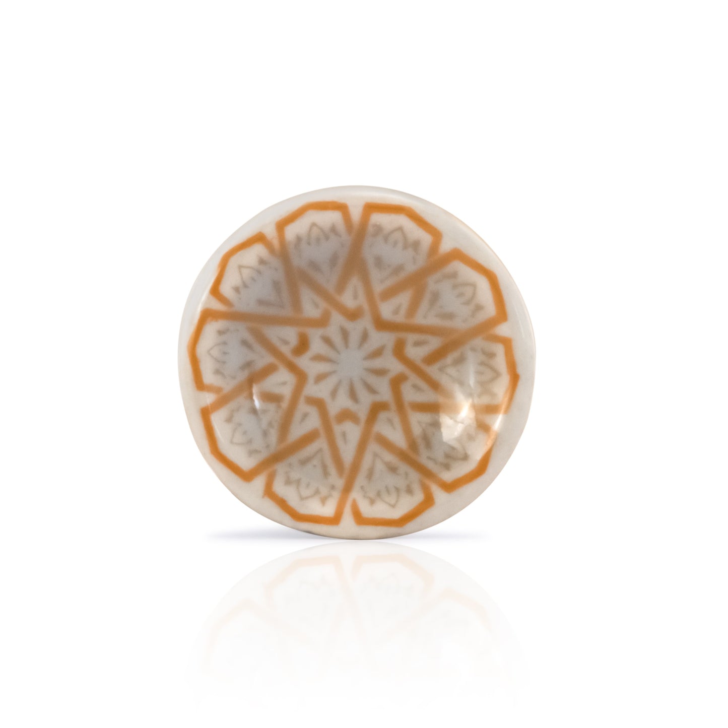Mascot Hardware Square Grid 1-4/7 in. Orange Cupped Drawer Cabinet Knob