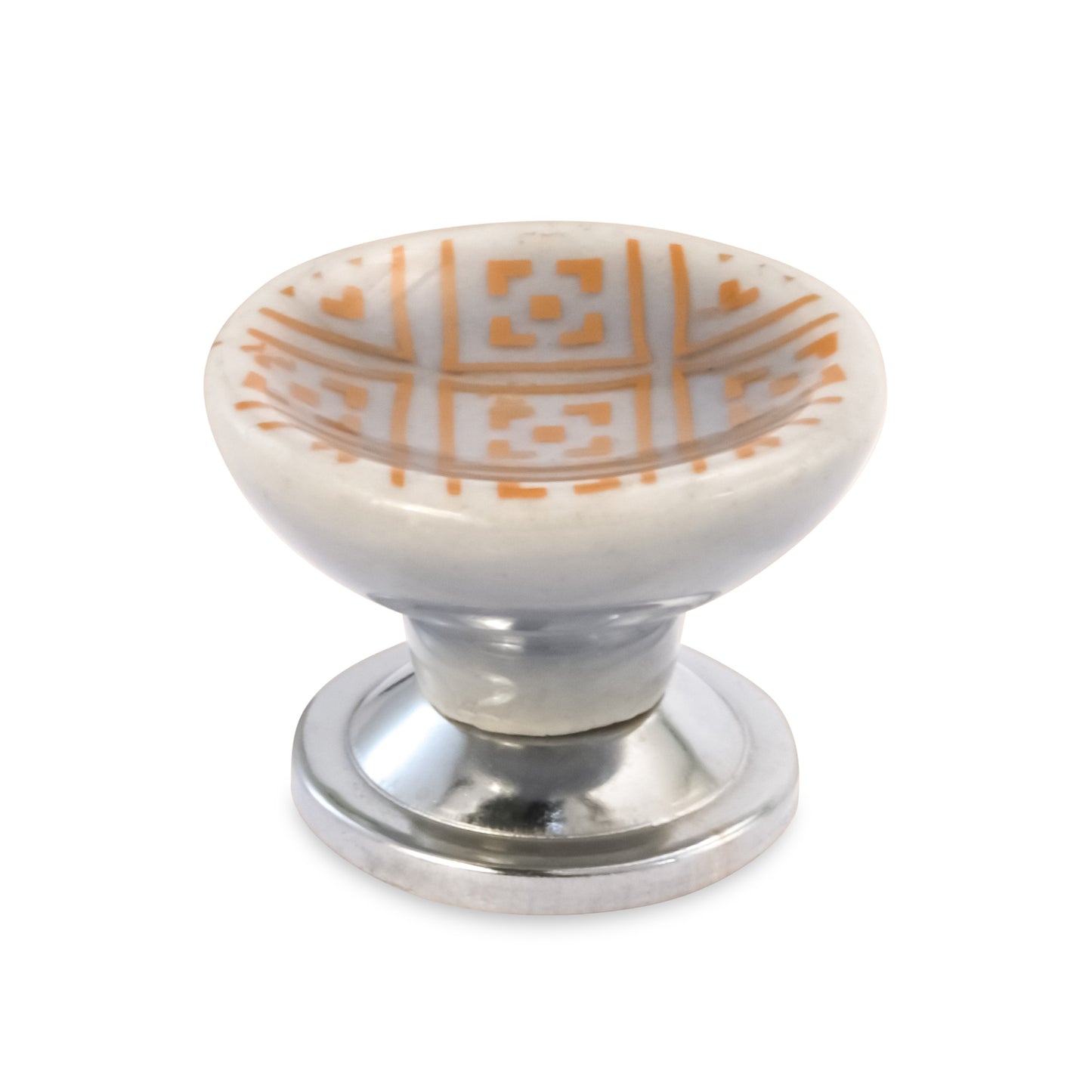 Mascot Hardware Haver Square 1-4/7 in. Orange Cupped Drawer Cabinet Knob - Pack of 1
