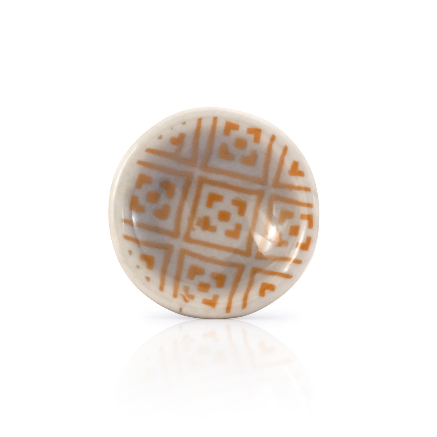 Mascot Hardware Haver Square 1-4/7 in. Orange Cupped Drawer Cabinet Knob - Pack of 1