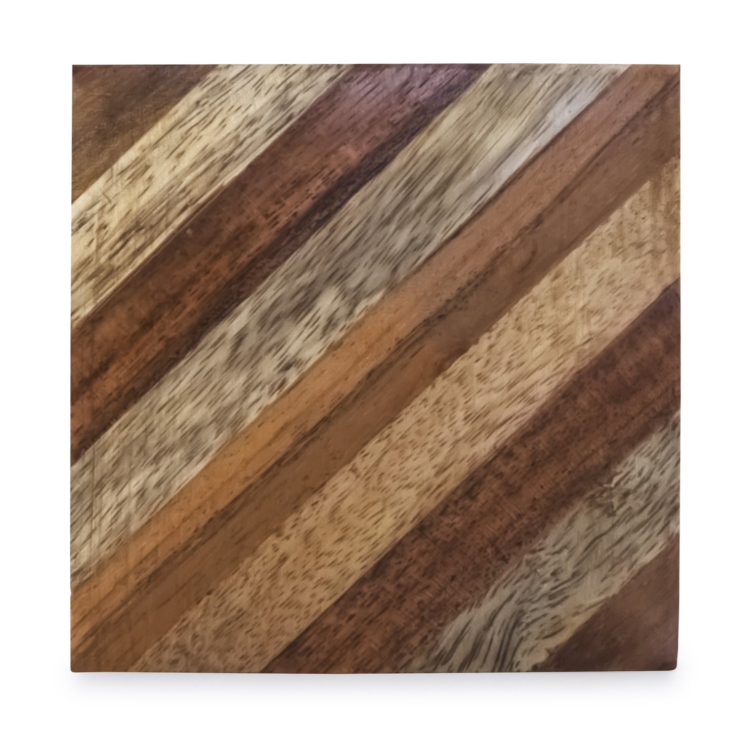 Mascot Hardware Checkered Diagonal Wooden Coasters Set of 4