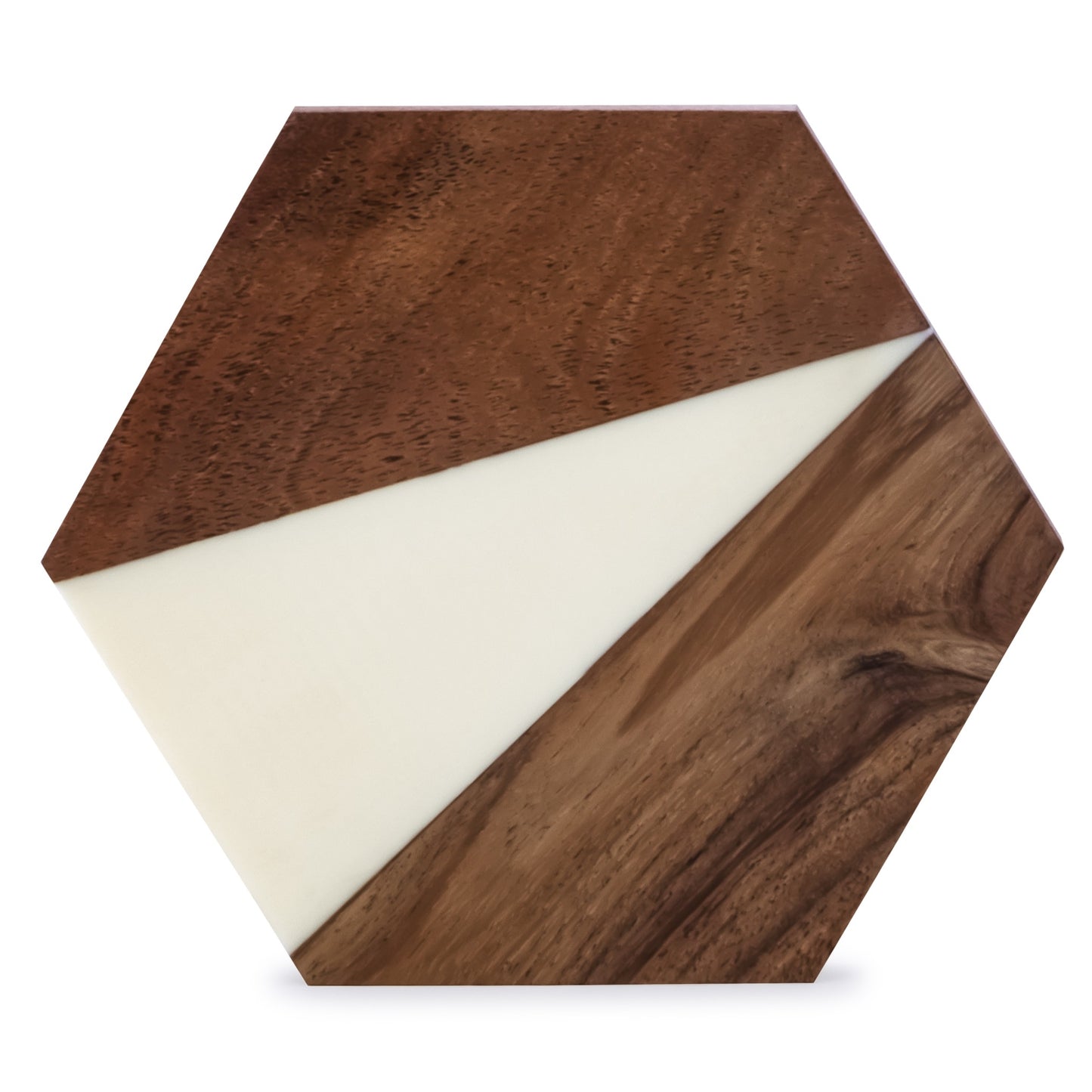 Mascot Hardware Fusion Hexagon Design Resin & Wood Coaster set of 4