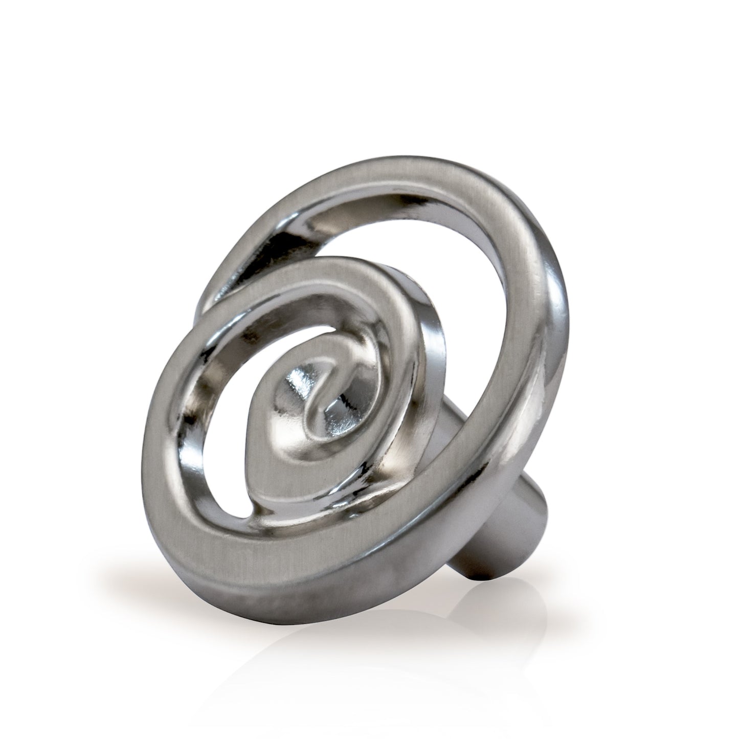 Swirl 1-3/8 in. Satin Nickel Round Cabinet Knob (10-Pack)