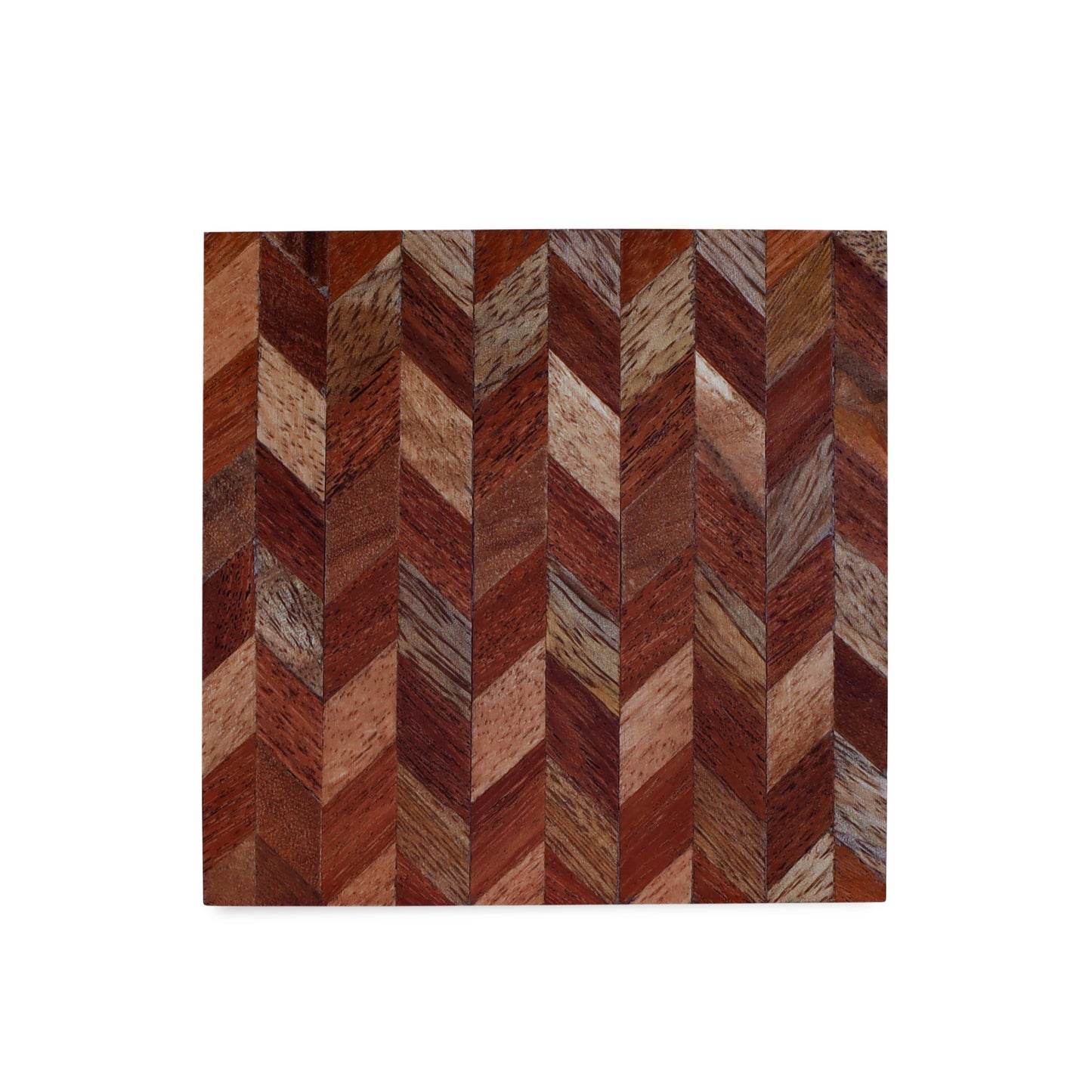 Mascot Hardware Beautiful Square Herringbone Wood Coaster (Set of 6)