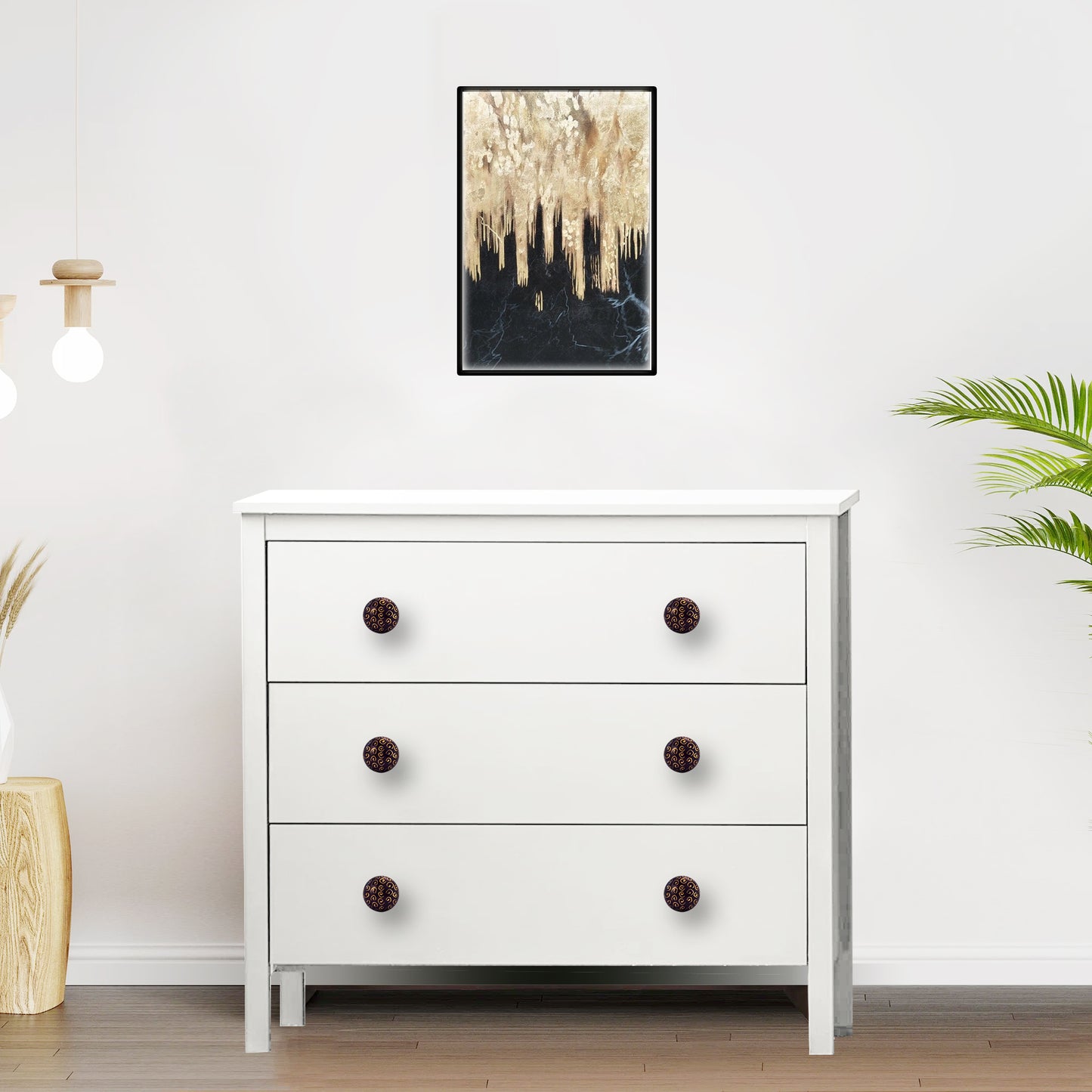 Mascot Hardware 1-1/2", 38mm, Golden Over Blue Drawer Cabinet Round Knob