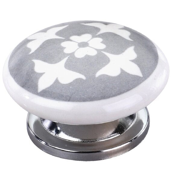 Mascot Hardware Jessamine 1-3/5 in. Grey Flat Cabinet Knob (Pack of 10)