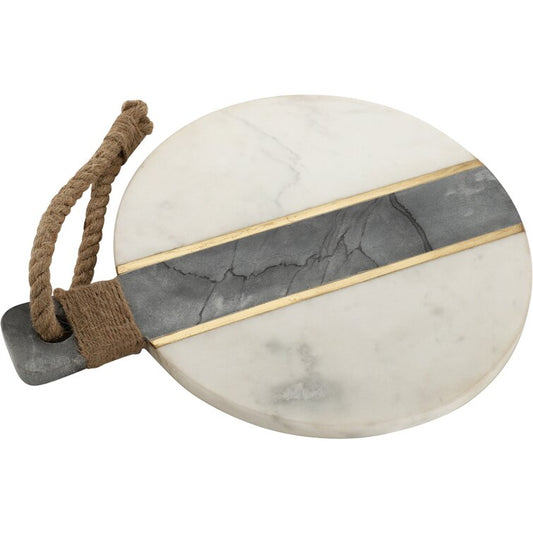 Mascot Hardware Chop-N-Slice 13 in. x 10.3 in. Circular Marble Cutting Board