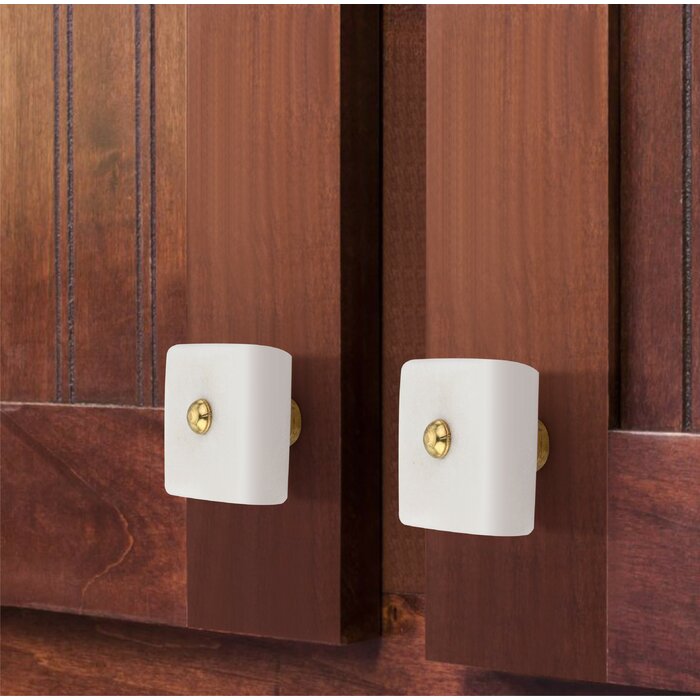Mascot Hardware 1-1/2 in. White Marble Drawer Cabinet Knob (Pack of 10)