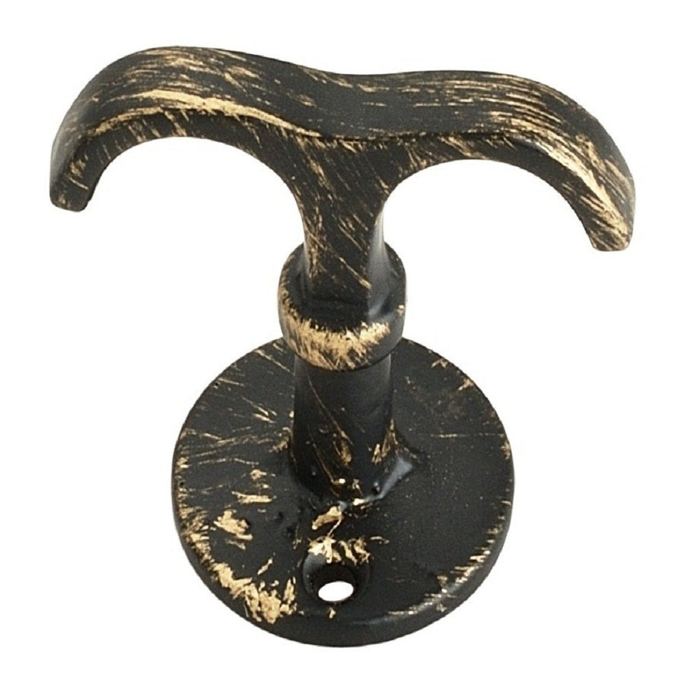 Mascot Hardware Double Prong Hook Round Base 2-1/6 in.
