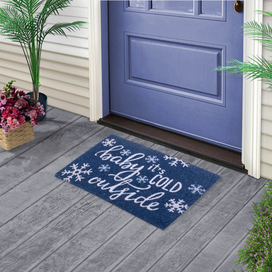 Baby It's Cold Outside Collection 28 in. x 18 in. Non Slip Indoor Outdoor Doormat