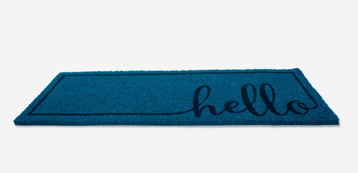 Welcome'' Home'' Hello'' Rubber Non-Slip 30'' x 10'' Indoor Outdoor Doormat
