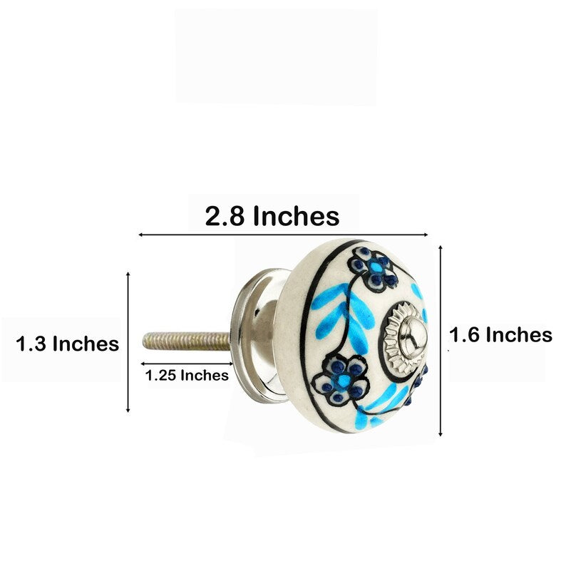 Mascot Hardware Leaf de-Side 1-3/5 in. Black & Cream Cabinet Knob (Pack of 10)