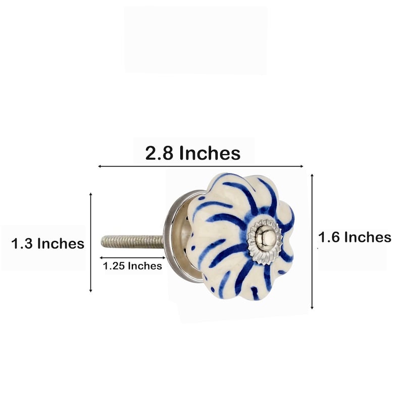 Mascot Hardware Swirl Washed 1-1/2 in. Blue Melon Cabinet Knob (Pack of 10)