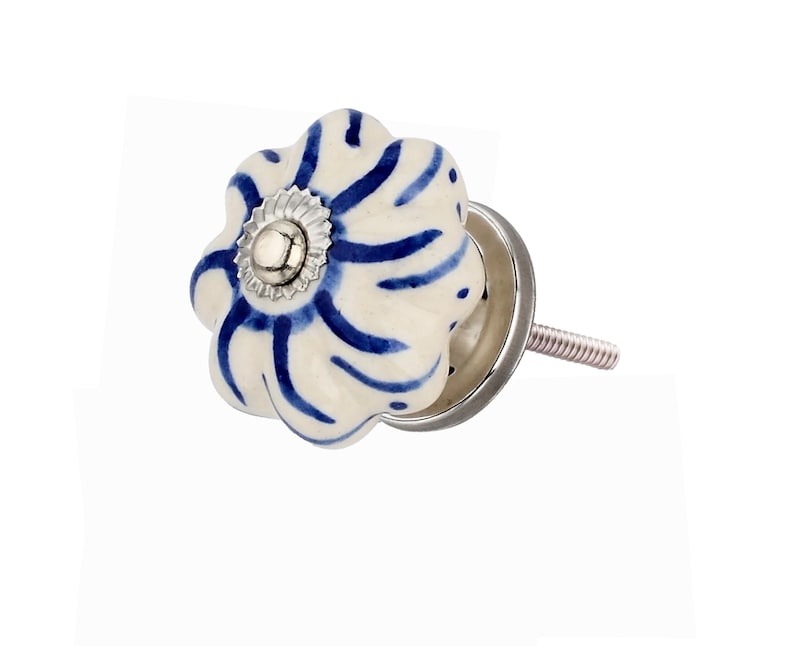 Mascot Hardware Swirl Washed 1-1/2 in. Blue Melon Cabinet Knob (Pack of 10)