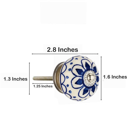 Mascot Hardware Omaha Washed 1-4/7 in. Blue Cabinet Knob (Pack of 10)
