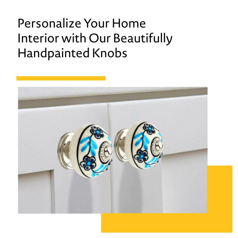 Mascot Hardware Leaf de-Side 1-3/5 in. Black & Cream Cabinet Knob (Pack of 10)