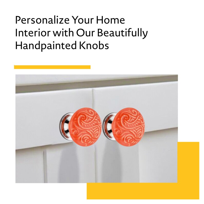 Mascot Hardware Intricate 1-1/2 in. Orange Mushroom Cabinet Knob (Pack of 10)