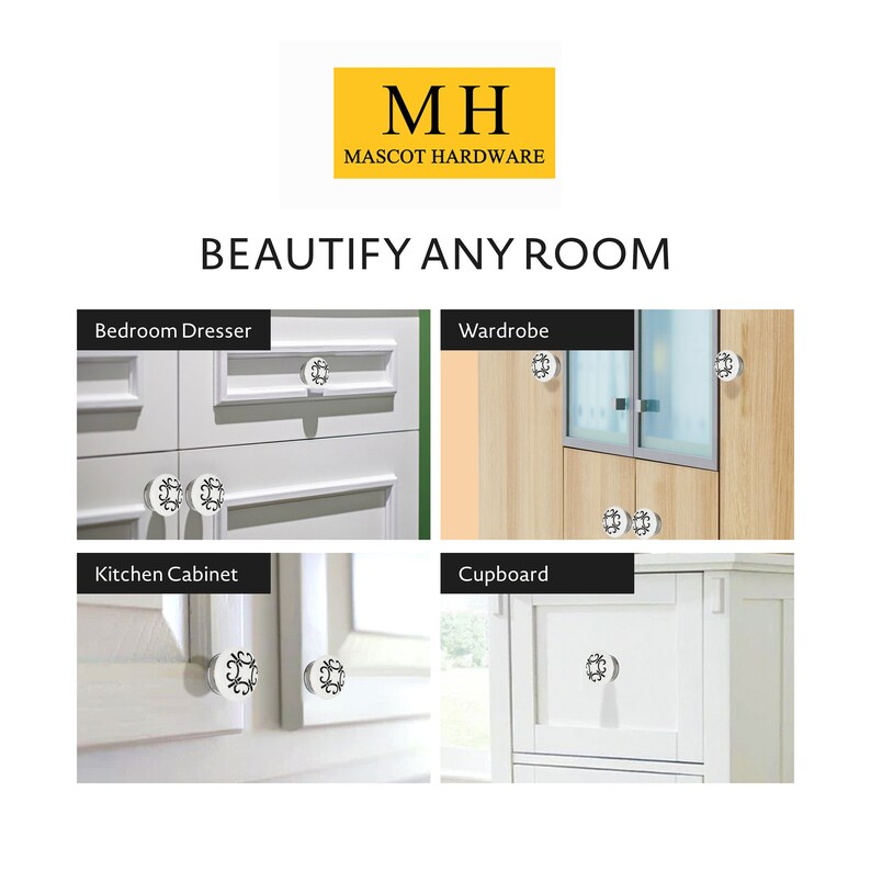 Mascot Hardware Ornate 1-1/2 in. Round Cabinet Knob (Pack of 10)