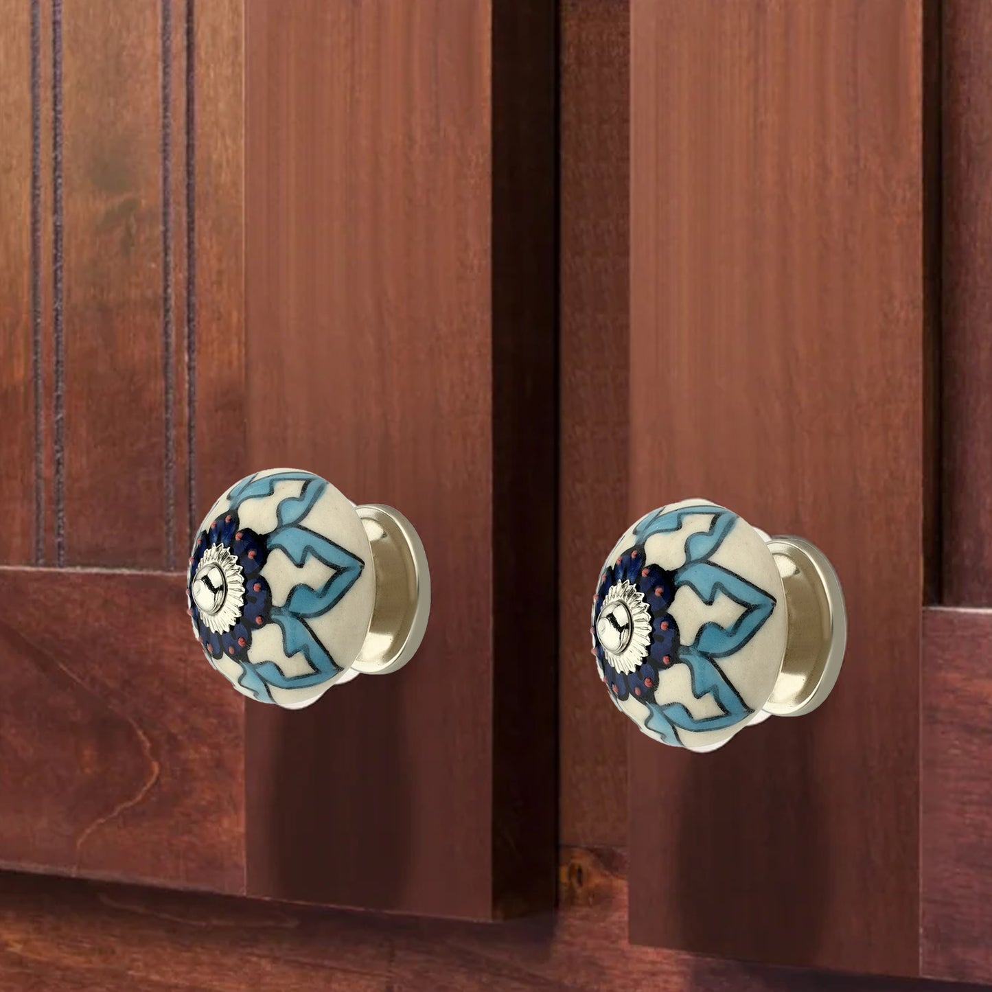 Mascot Hardware Blue & Green 1-31/50 in. Cabinet Knob (Pack of 10)