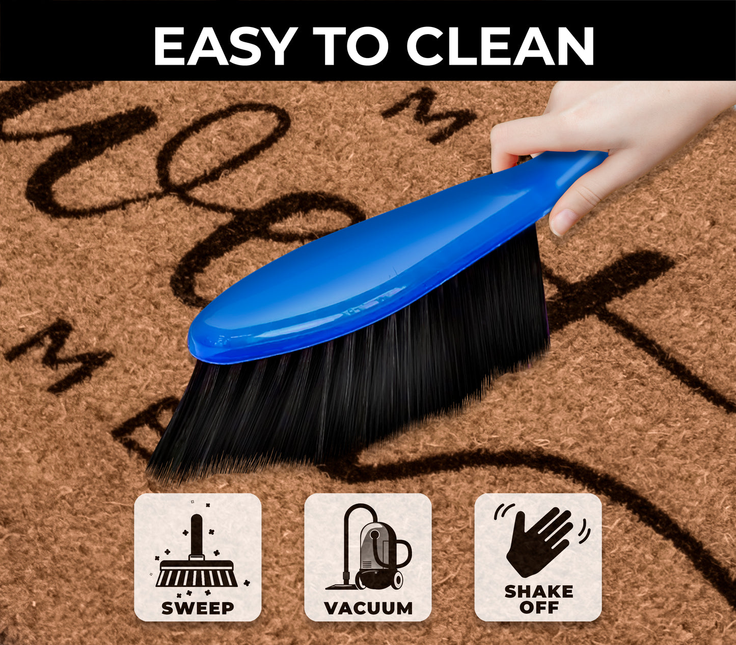 Home Sweet Home' Natural Coir 28'' x 18'' Non slip Indoor/Outdoor Doormat