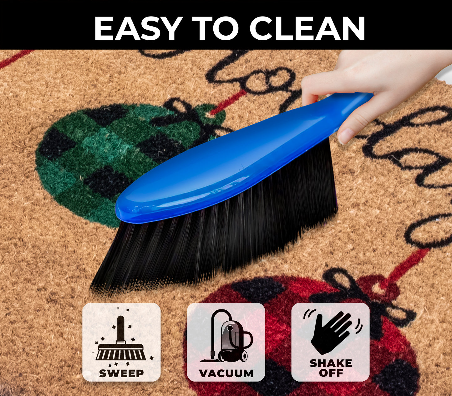 Holiday Collection 28 in. x 18 in. Coir Outdoor Doormat Natural Coir Mat