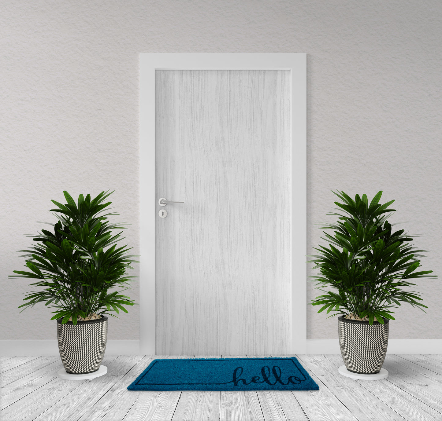 Welcome'' Home'' Hello'' Rubber Non-Slip 30'' x 10'' Indoor Outdoor Doormat