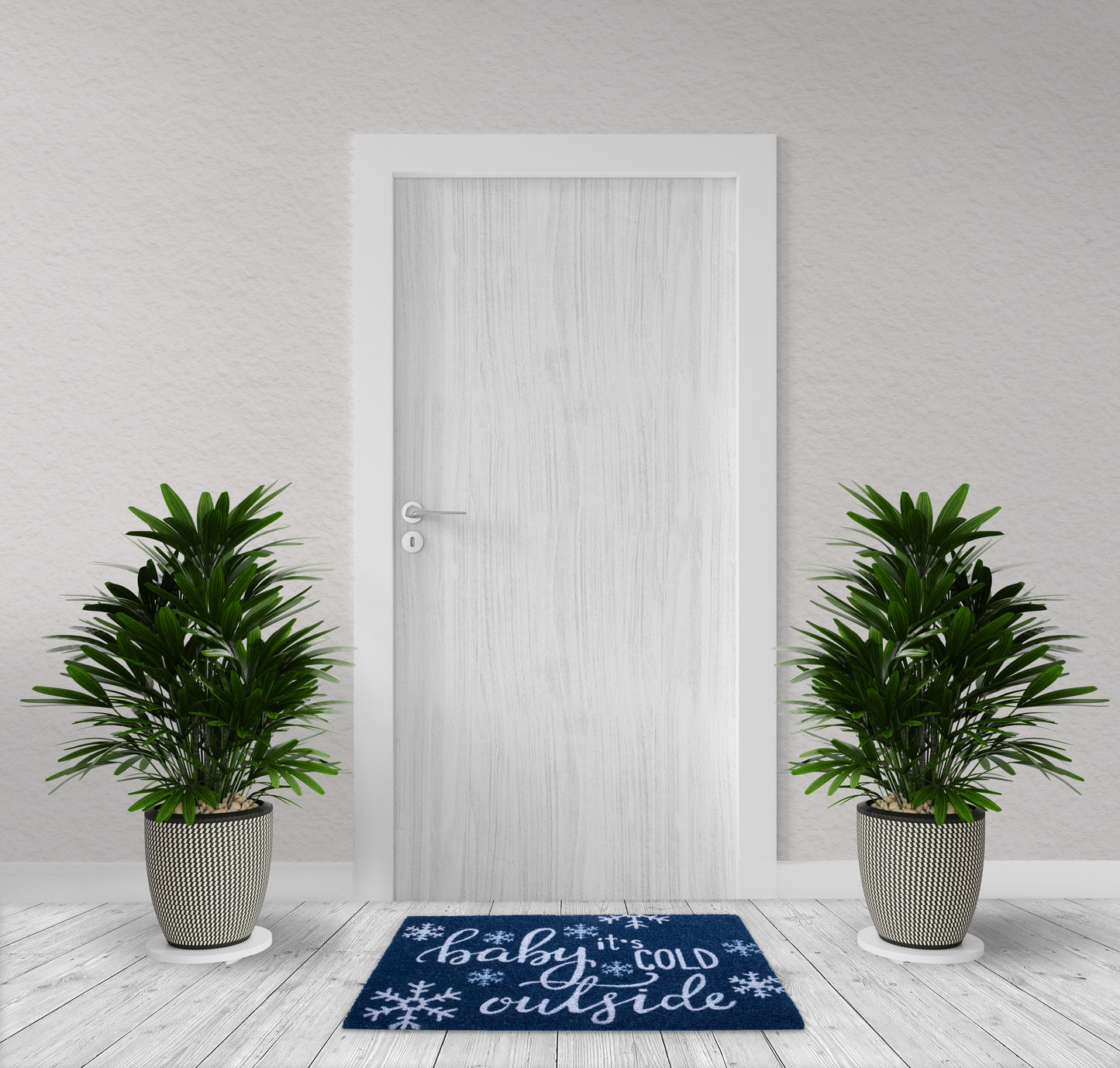 Baby It's Cold Outside Collection 28 in. x 18 in. Non Slip Indoor Outdoor Doormat