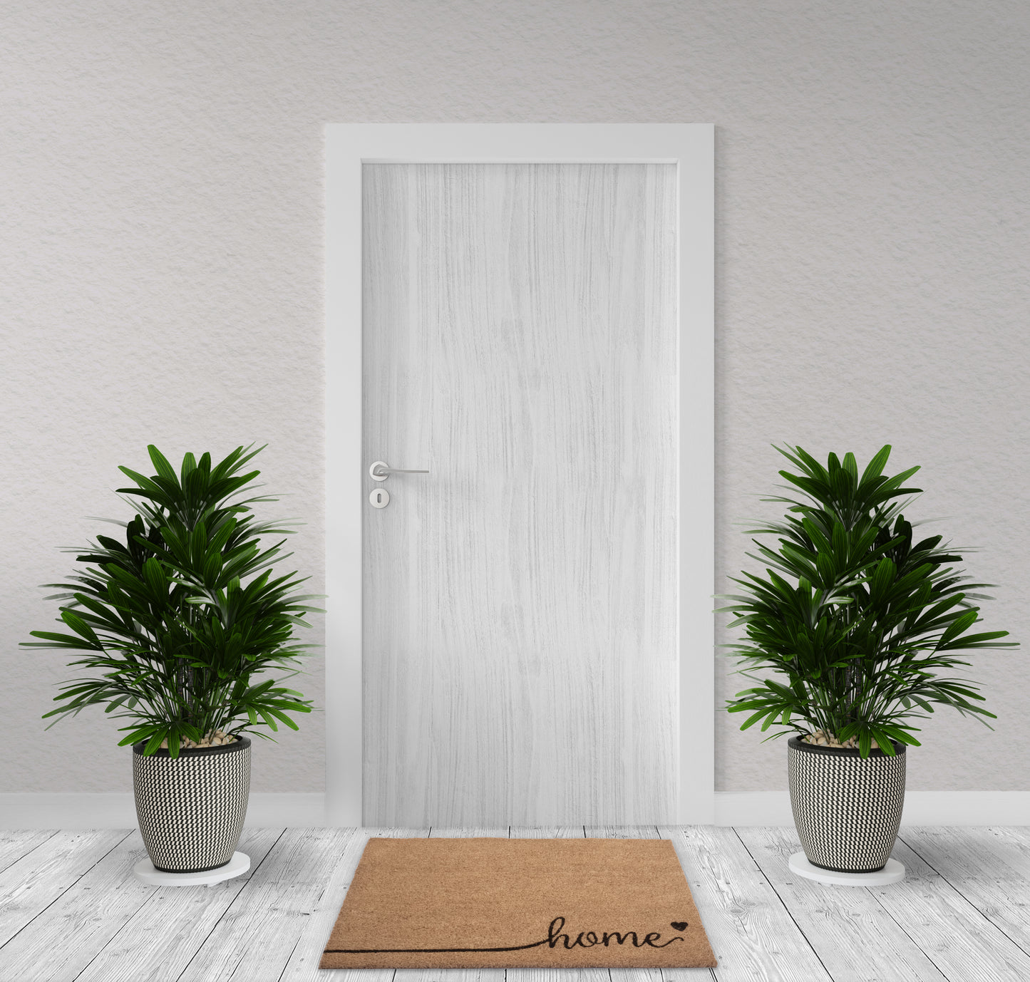 Home Natural Coir Doormat with Non-Slip Backing - 28 x 18 - Outdoor