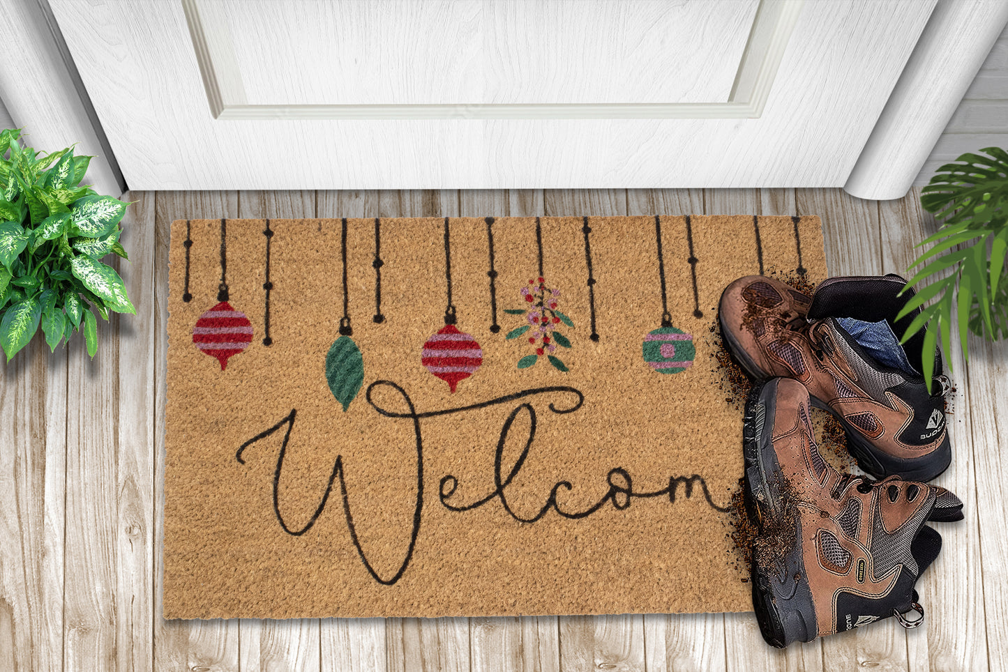 Welcome Mat, 28'' x 18'' Non Slip Front Outdoor Doormat