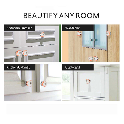 Mascot Hardware Floral 1-2/3 in. Orange Melon Drawer Cabinet Knob