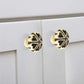 Mascot Hardware Hand Crafted Resin 1-3/8 in. Cream & Black Cabinet Knob
