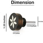 Mascot Hardware Embossed Flower 1-3/10 in. Dark Brown Drawer Cabinet Knob