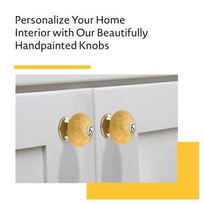 Mascot Hardware Stone Pattern 1-5/8 in. Yellow Cabinet Knob (Pack of 10)