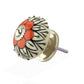 Stone Pattern 1-3/5 in. Orange & White Cabinet Knob (Pack of 10)