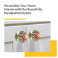 Stone Pattern 1-3/5 in. Orange & White Cabinet Knob (Pack of 10)
