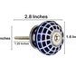 Mascot Hardware Checkered 1-4/7 in. Blue Round Cabinet Knob (Pack of 10)