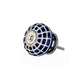 Mascot Hardware Checkered 1-4/7 in. Blue Round Cabinet Knob (Pack of 10)