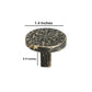 Mascot Hardware 1.4 in. Antique Brass Patina Round Drawer Cabinet Knob