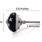 Mascot Hardware Star Constellation 1-3/5 in. Black & White Drawer Cabinet Knob