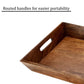 Mascot Hardware Natural 15'' Decorative Wooden Serving Tray with Handle