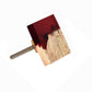 Mascot Hardware Frosted Timber 1-2/3 in. Red & Wood Drawer Cabinet Knob
