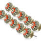 Stone Pattern 1-3/5 in. Orange & White Cabinet Knob (Pack of 10)