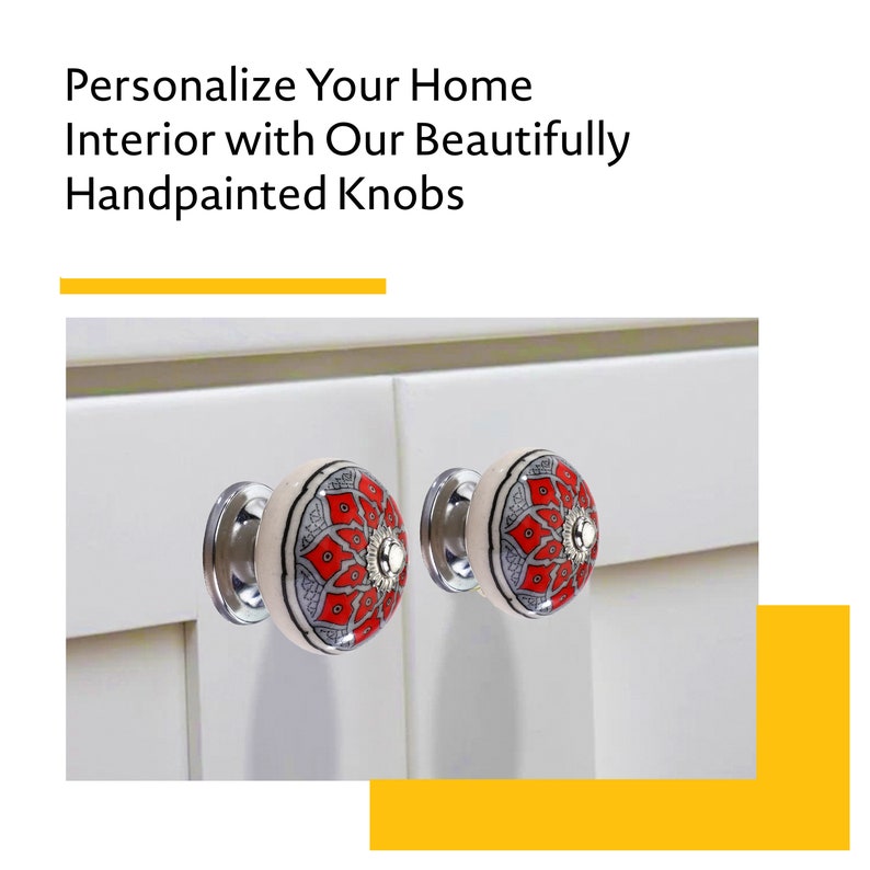 Mascot Hardware Botanical 1-3/5 in. Grey & Red Leaves Cabinet Knob (Pack of 10)