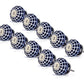Mascot Hardware Checkered 1-4/7 in. Blue Round Cabinet Knob (Pack of 10)